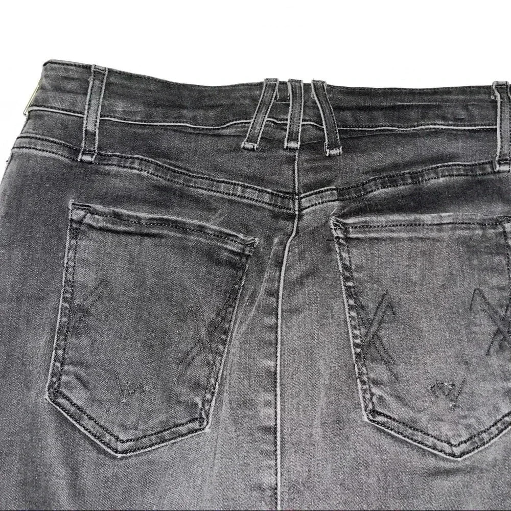 McGuire Denim (Anthropologie) Asymmetrical button front Neverland denim skirt - Picture 10 of 12
